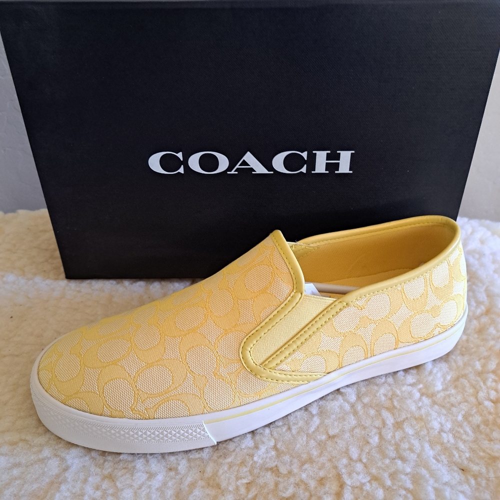 Coach Yellow Slip On Skate Sneaker